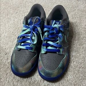 Nike Kids' Gray and Blue Sneakers